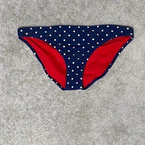 Blue with white polka dot bikini bottoms